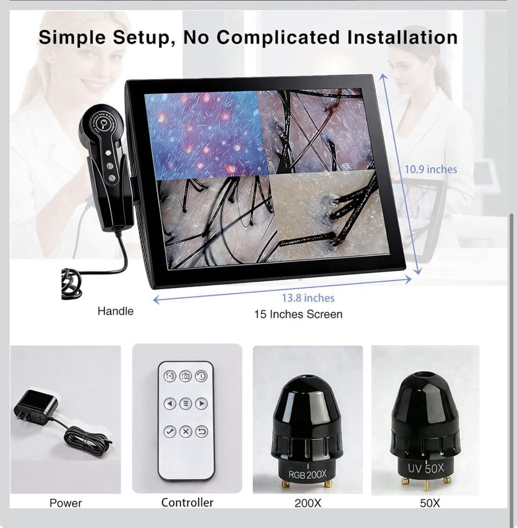 Professional 15-Inch Scalp-Camera for Salons & Spas – High-5