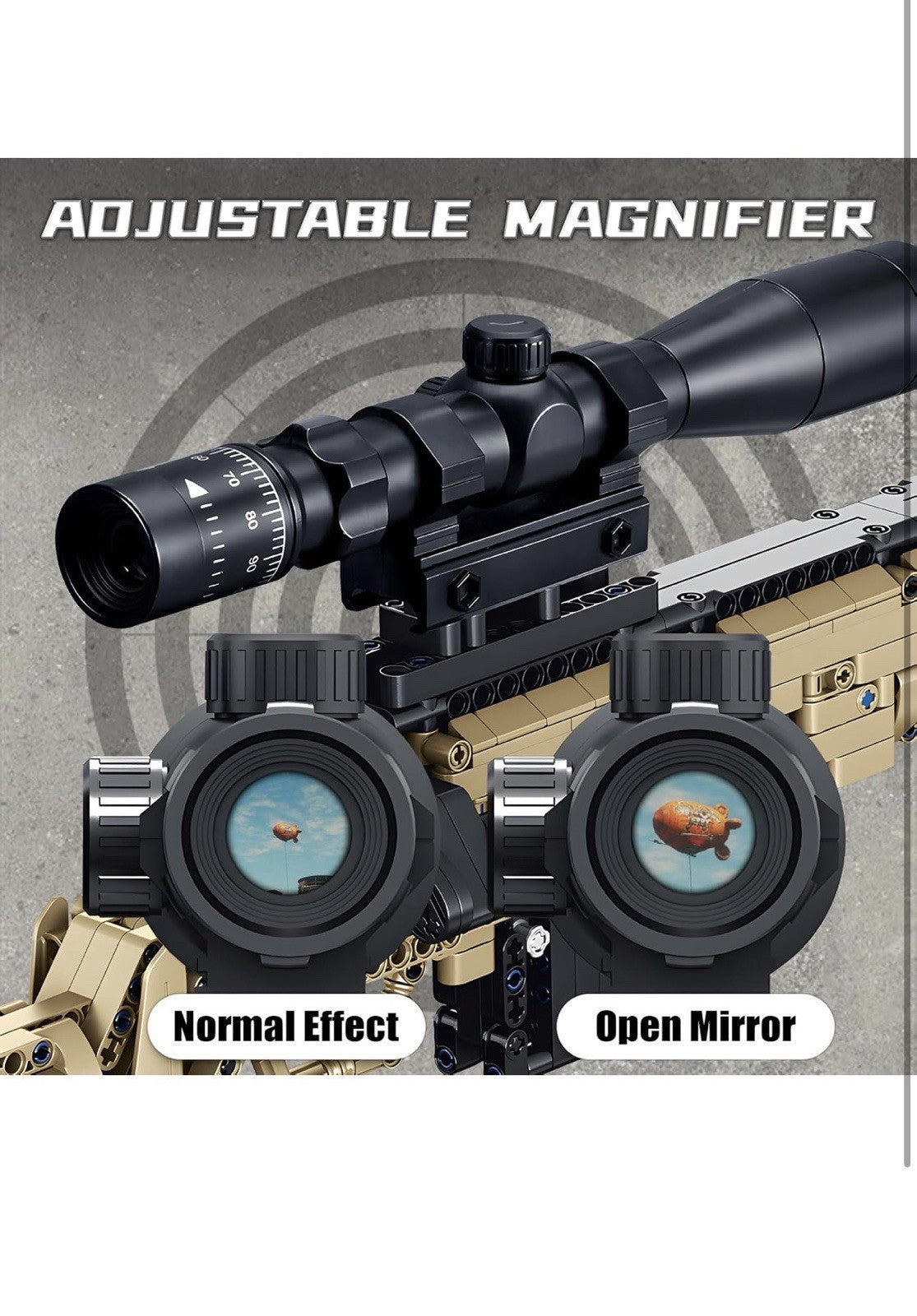 Shootable Sniper Playset, Building Bricks Toy, for Sniper Lover5