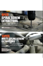 62Pcs Screw Extractor Set with Left Hand Drill Bit, Bolt Extractor Kit Heavy D4