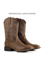SUREWAY Botas vaqueras para hombre, botas occidentales de punta cuadrada para h0
