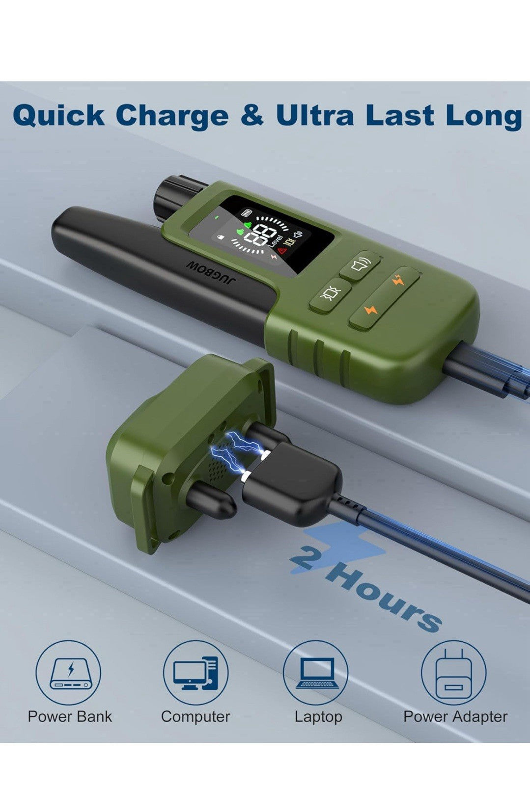 Jugbow Dog Shock Collar - 3300FT Dog Training Collar with Remote5