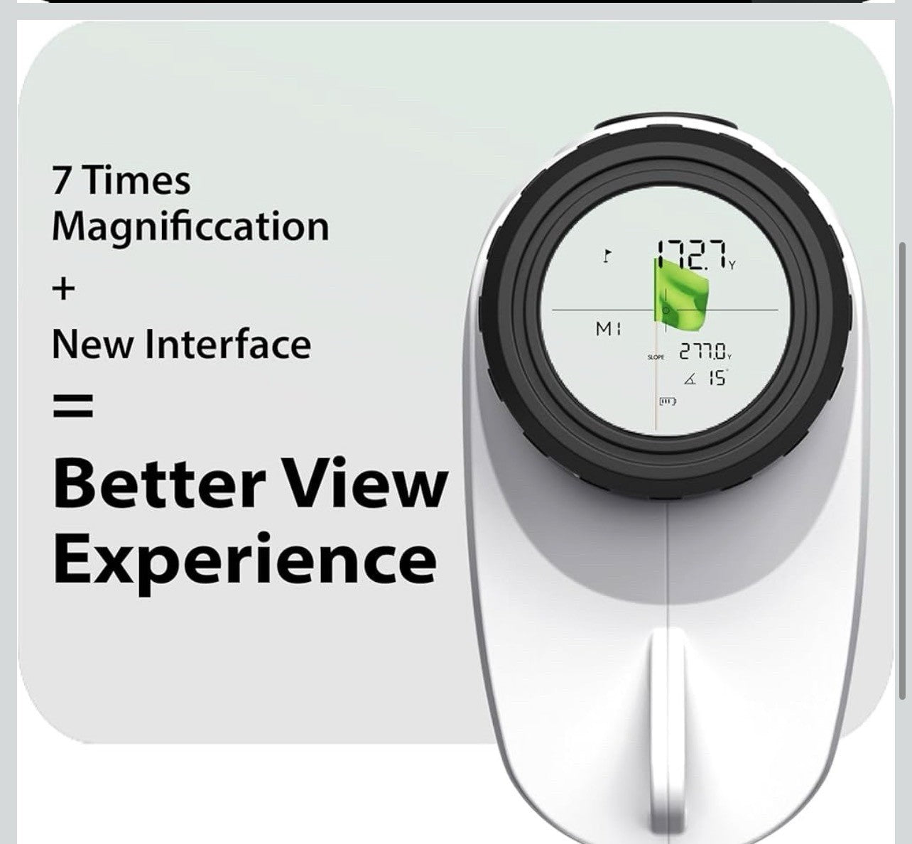 Gogogo Sport Vpro GS24 Golf & Hunting Laser Rangefinder, 7X Magnification3