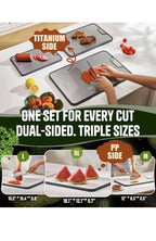 Titanium Cutting Board Set of 3, Dual Sided Design Non Toxic Cutting1