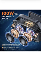 W-KING Bluetooth Speaker, 100W Peak Outdoor Portable Loud Speakers1