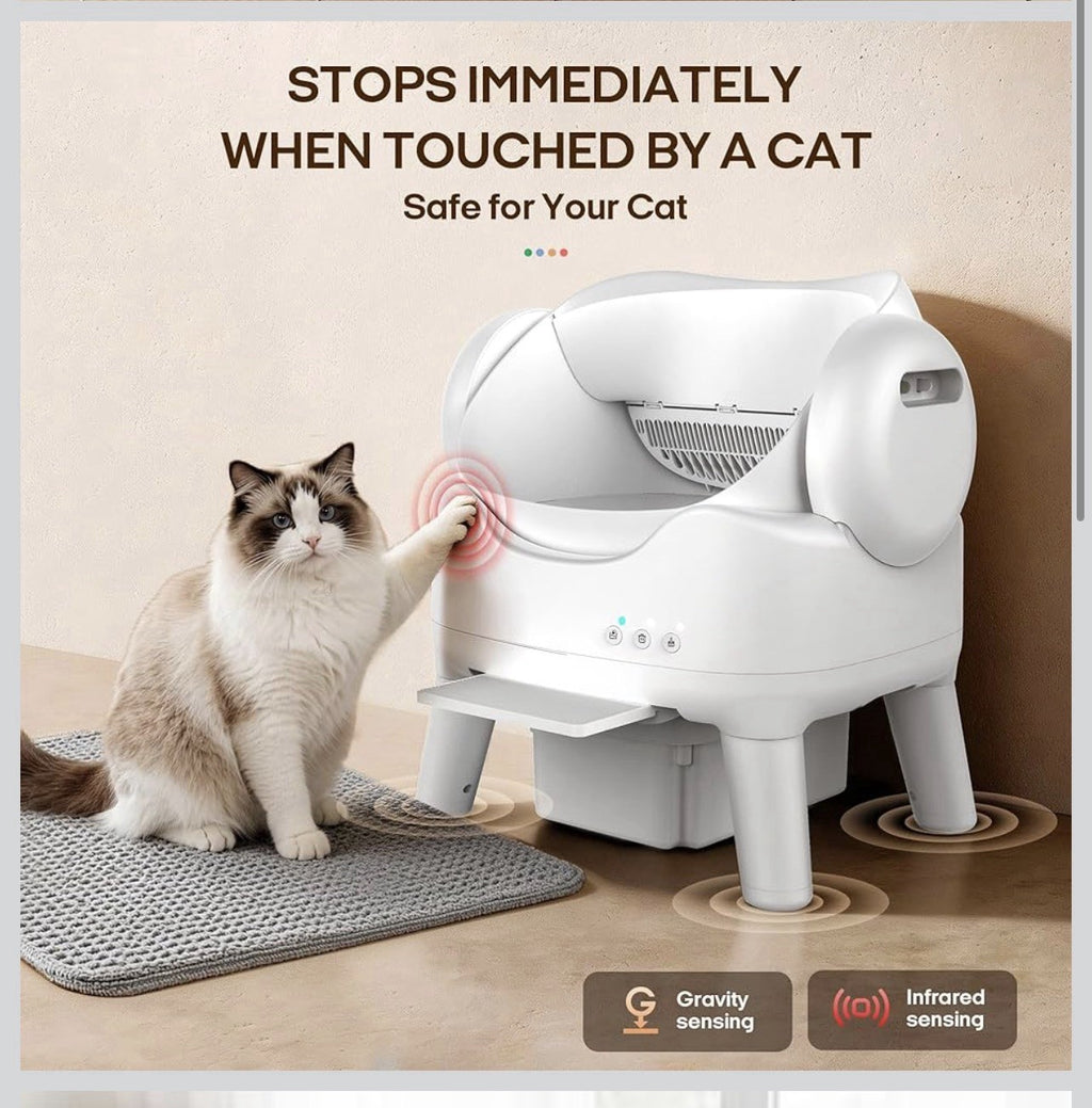 RPZ Automatic Self-Cleaning Cat Litter Box for Large Cats & Multi-Cat Homes, Sm2