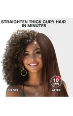 Cepillo alisador de pelo, alisador de pelo para mujer, peine de cerámica iónico7