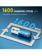BATZONE Rechargeable aa Batteries Lithium 8 Pack with Fast Charger,1.5V 3000m...6