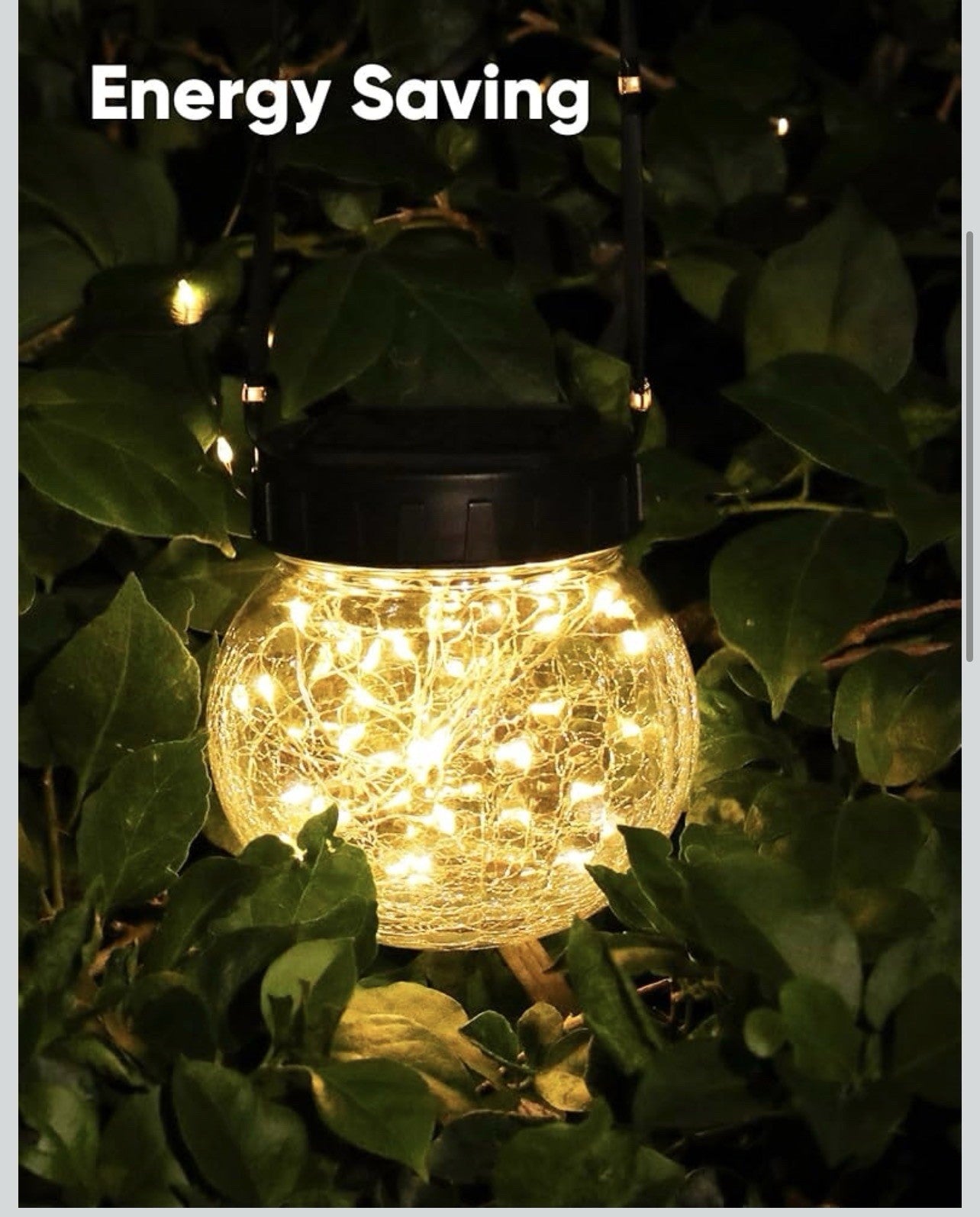 Solar Lights Outdoor Waterproof 12-Pack, Solar Powered Hanging Lantern Cracked G2