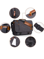 ESTARER Bolsa de mensajero para computadora de 17 a 17.3 pulgadas, resistente a5