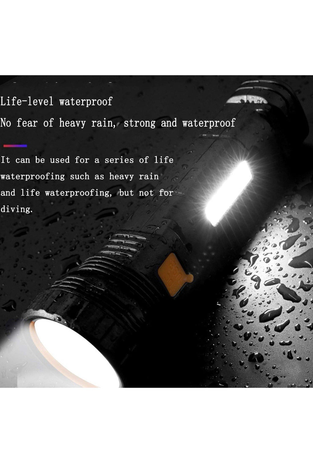 Linterna LED multifunción solar/recargable 1000 lúmenes, con luz estroboscópica2