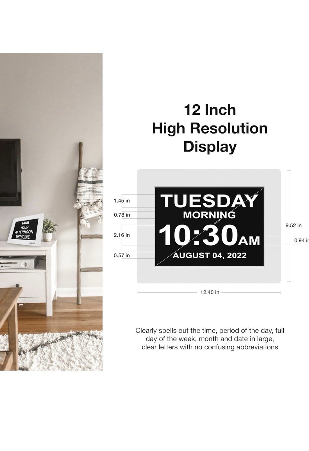 American Lifetime New 2026 Dementia Clock Large for Seniors, Digital Clock2