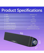 Nylavee Computer Speakers, Hi-Fi Sound Quality Computer Sound Bar, Bluetooth5
