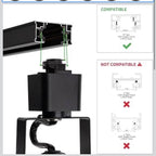 mirrea Bulb Replaceable LED Track Lighting Heads for Black H Type Rail Cylind...1