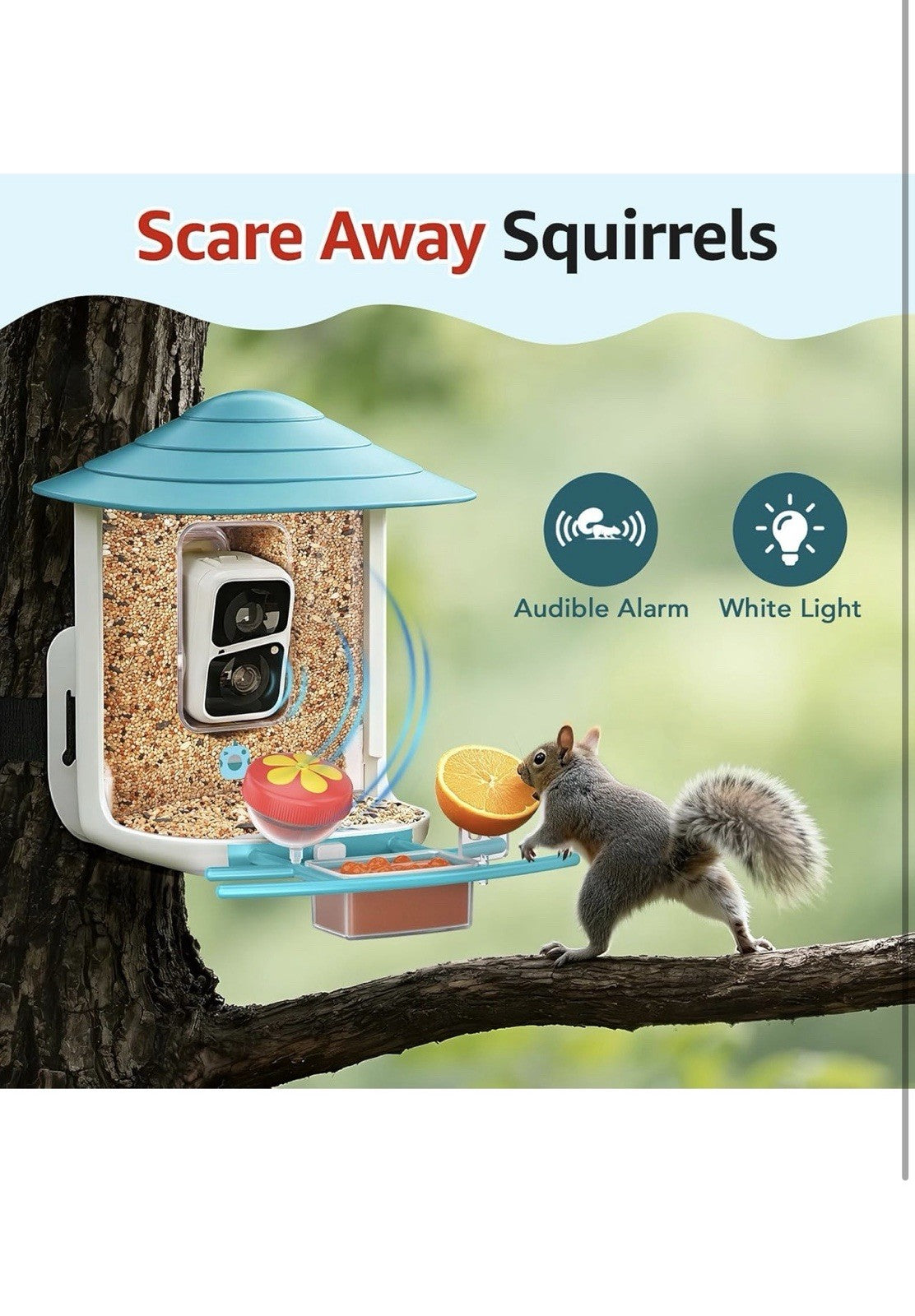  TUC Bird Feeder with Camera 2K HD, Solar Panel 32GB Card 4-in-1 Perch, 160°...7