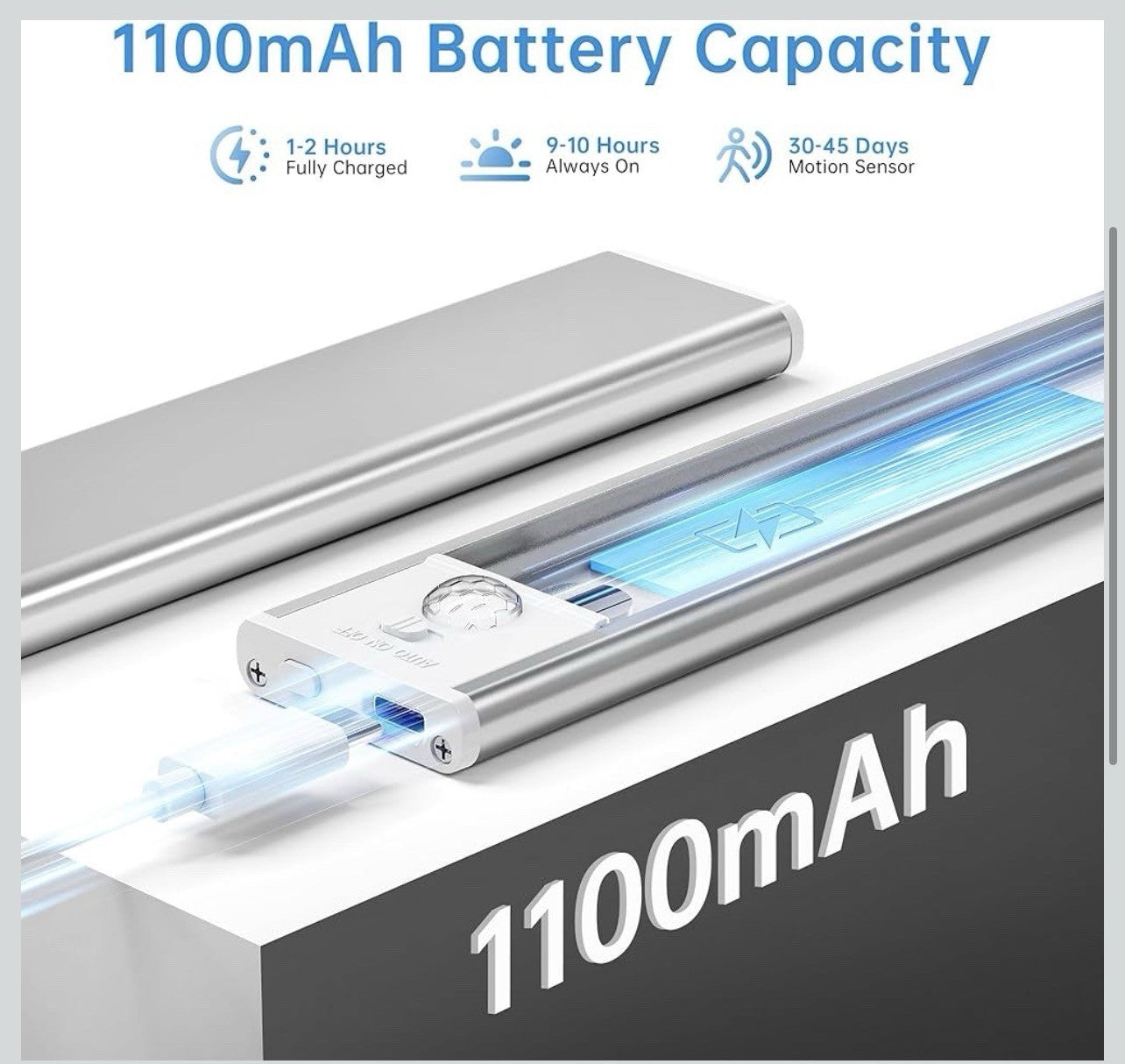 5 Pack Under Cabinet Lighting,Rechargeable Motion Sensor Light Indoor,3 Colors D3