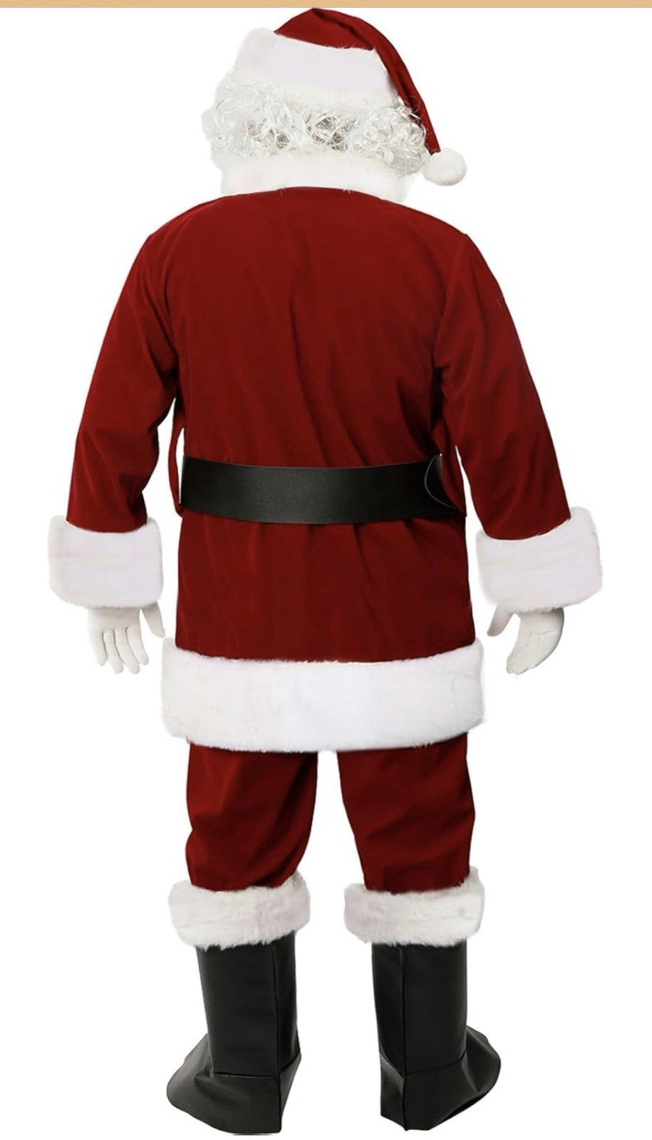 Traje de Santa Claus de lujo para hombres, disfraz de Papá Noel para adultos1