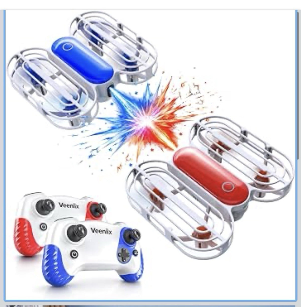 Veeniix 2 Player Mini Drone with Battle Mode Indoor RC Quadcopter Plane0