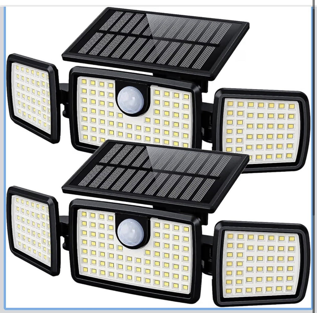 MIHANI Solar Flood Lights Outdoor, 2500LM Motion Sensor Security Lights with 2700