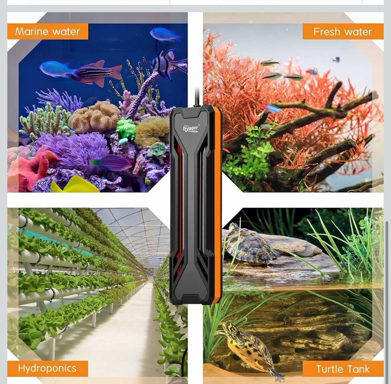 hygger Calentador de acuario de 300/w calentador sumergible para tanque de peces6