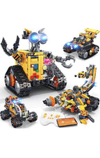 Robot Building Kit for Kids and Adults, 4-in-1 Rechargeable RC Robotics Kit with0