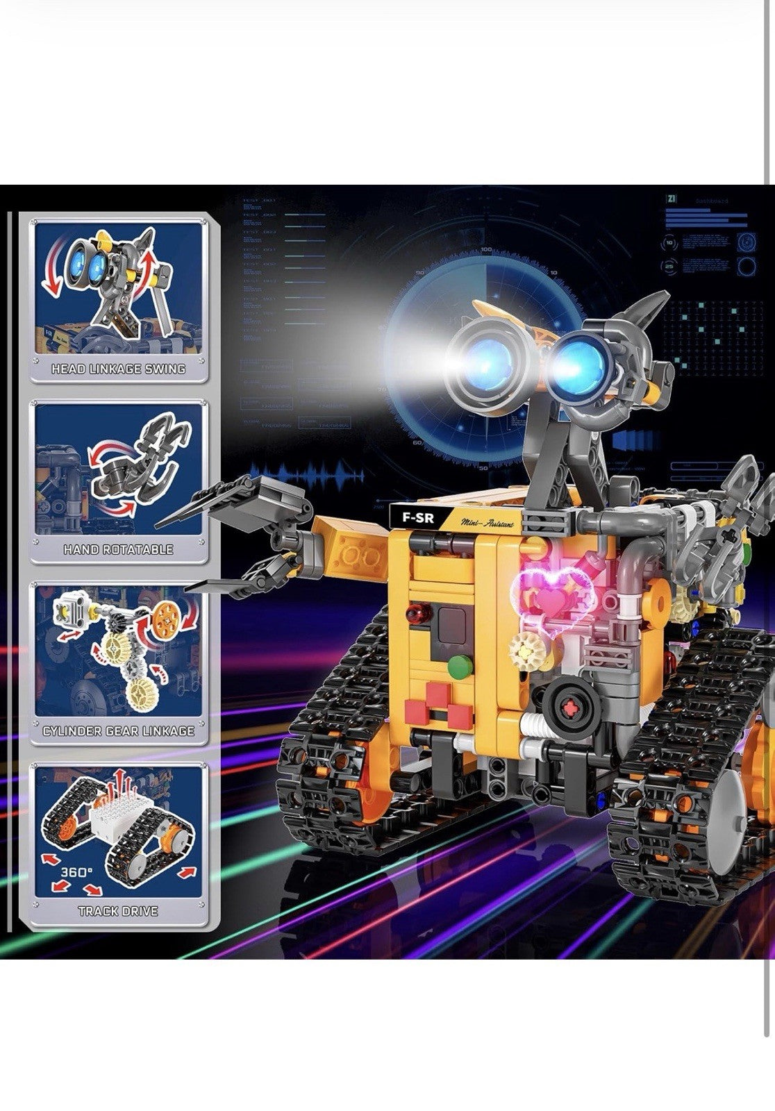Robot Building Kit for Kids and Adults, 4-in-1 Rechargeable RC Robotics Kit with2