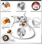 Estufa de campamento a prueba de viento estufa de gas para acampar al aire libre4