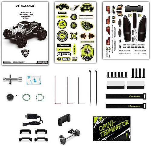 1/10 Brushless RC Cars, Monster Truck, 50+ MPH, 4WD, Waterproof, Carbon Fiber, Black, Ages 8+