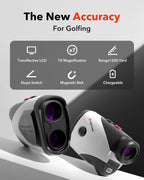 REDTIGER Golf Rangefinder with Slope Switch, 1200 Yards Range Finder Golfing, 7X Magnification, Flag Pole Locking Vibration, Rechargeable Range Finders with...