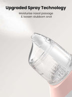 GROWNSY Nasal Aspirator for Baby, 2-in-1 Electric Nose Spray & Suction, Baby Nose Sucker with Powerful Suction, Music and Light Soothing Function, Pink