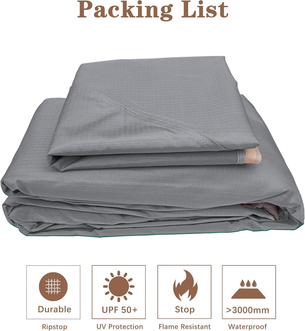 SCOCANOPY Replacement Cover Fit for 10X12 Ft Eagle Brooke Soft Top Gazebo Model A101007600, A101007603, A101007604,(Gray)