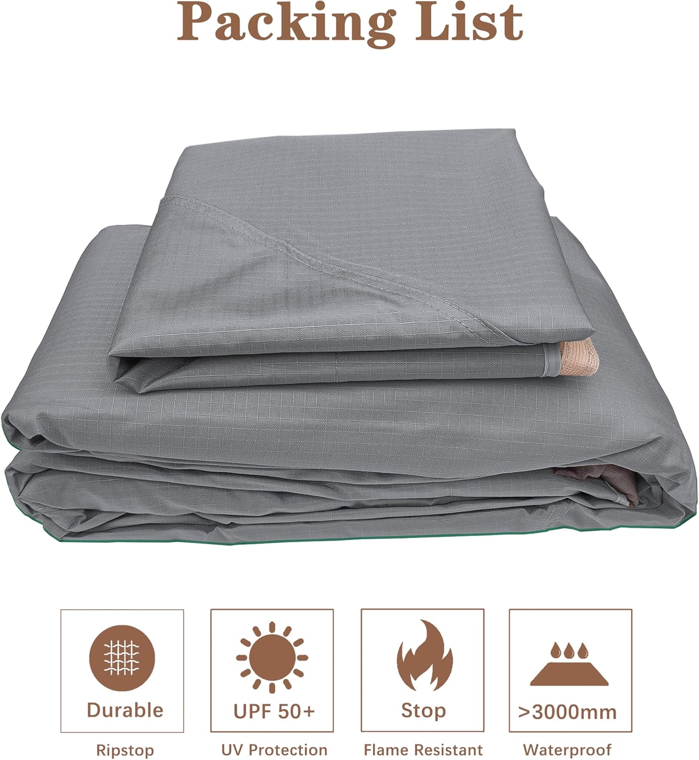 SCOCANOPY Replacement Cover Fit for 10X12 Ft Eagle Brooke Soft Top Gazebo Model A101007600, A101007603, A101007604,(Gray)