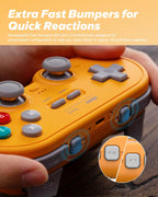 8Bitdo Pro 3 Bluetooth Controller with TMR Joysticks, Swappable ABXY Buttons, Pro Back Buttons, Charging Dock, Hall Effect Triggers for Switch/Switch 2, Windows, Apple, SteamOS, Android (Orange)
