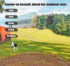 30ft Dog Tie Out Cable and Retractable Dog Leash, 2-in-1 Lead for Zipline, Aerial Run Cable Trolley Or Anchor, No Tangle Retractable Tie Out Reel for Camping Or Yard