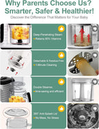 MOMYEASY Baby Food Maker, Multifunction Processor Chopper Grinder, Baby Food Steamer and Puree Blender in-One, with Bottle Warmer, Auto Cooking &...