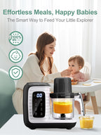 MOMYEASY Baby Food Maker, Multifunction Processor Chopper Grinder, Baby Food Steamer and Puree Blender in-One, with Bottle Warmer, Auto Cooking &...