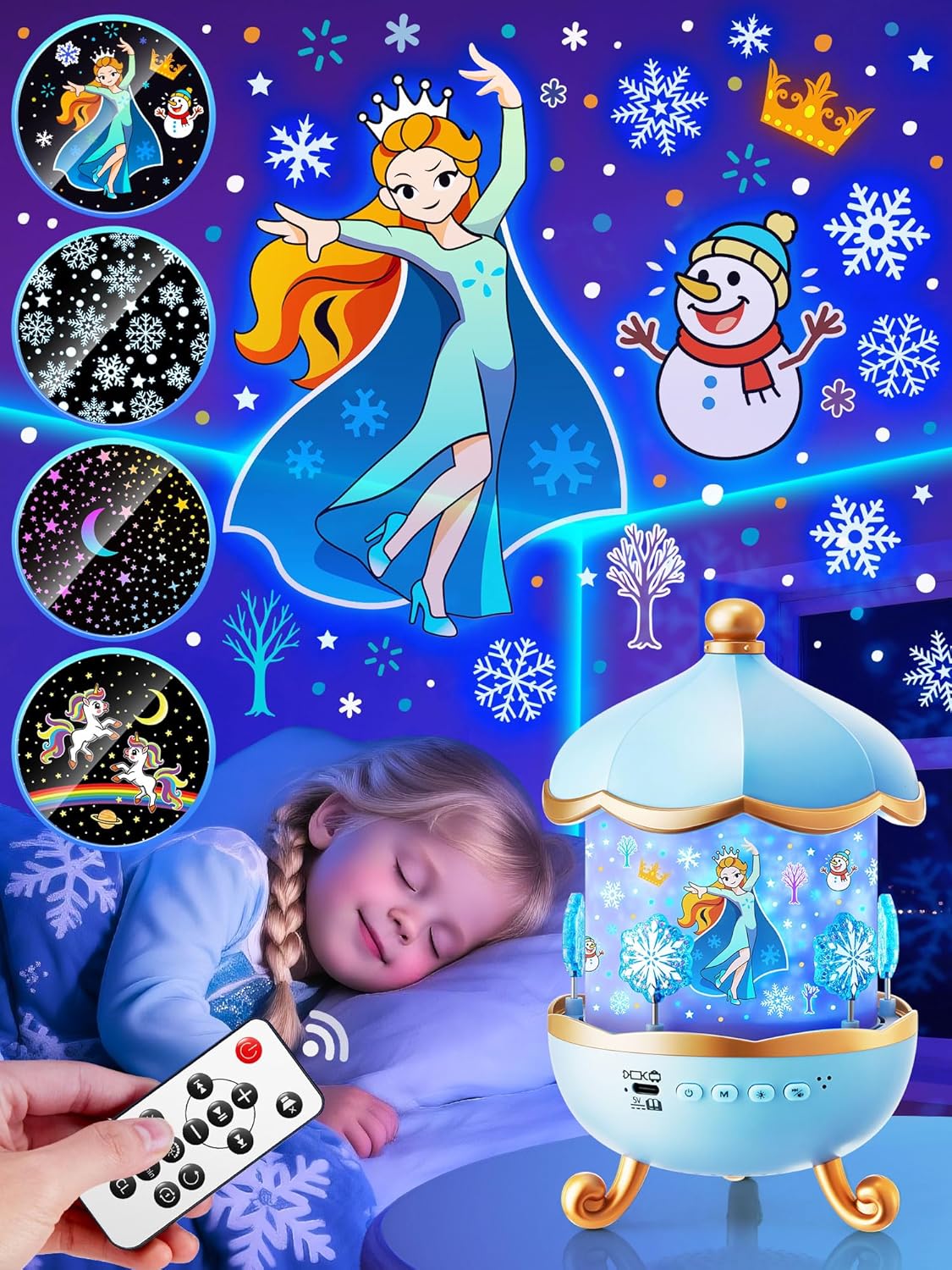Baby Sound Machine Baby Kids Night Light Projector with Star, 30 Soothing Sounds White Noise Machine for Sleep, 31 Color | 4 Films Baby Sleep, Remote+Timer+3 Brightness Sensory Light for Autism Toys
