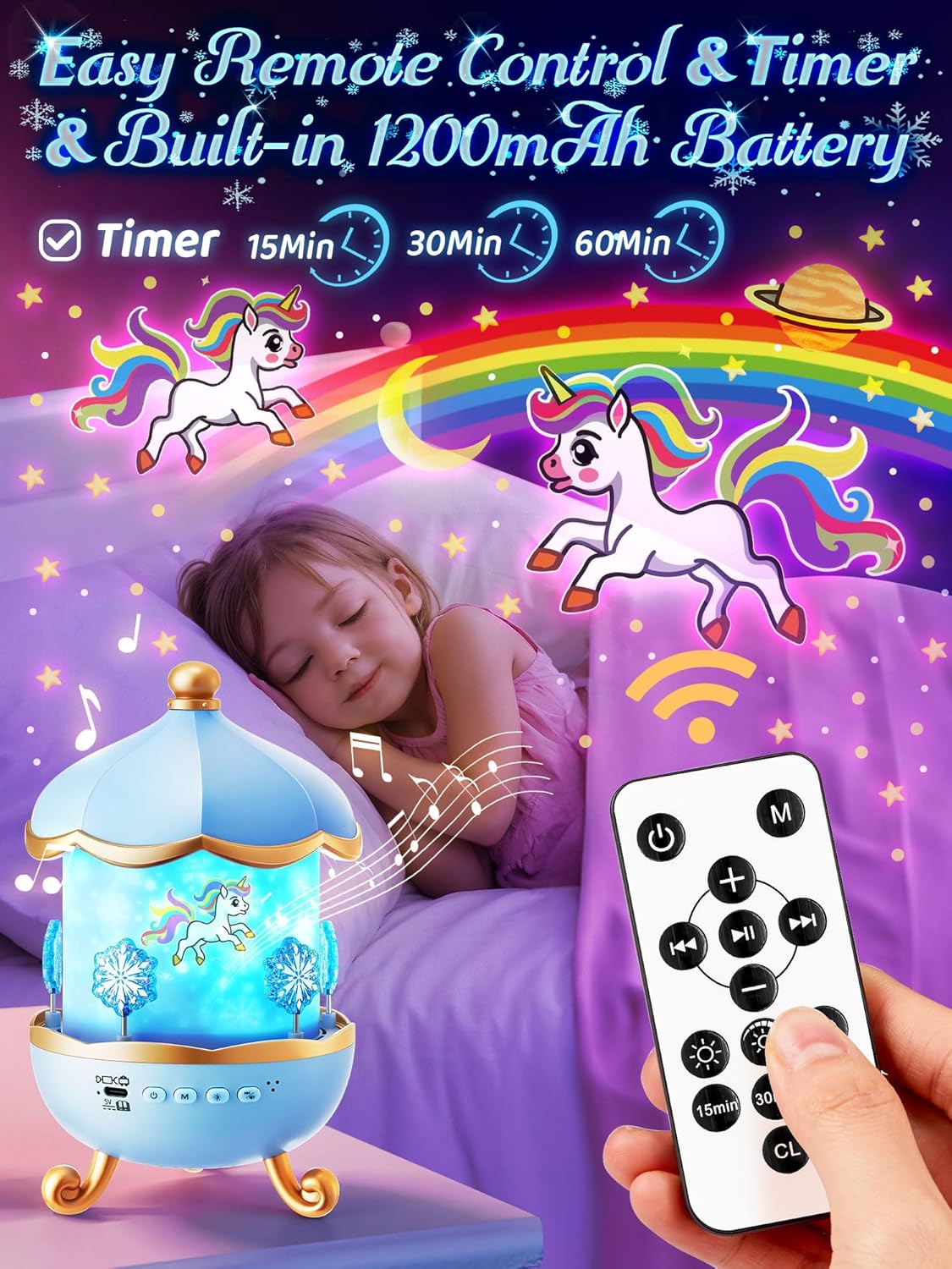 Baby Sound Machine Baby Kids Night Light Projector with Star, 30 Soothing Sounds White Noise Machine for Sleep, 31 Color | 4 Films Baby Sleep, Remote+Timer+3 Brightness Sensory Light for Autism Toys