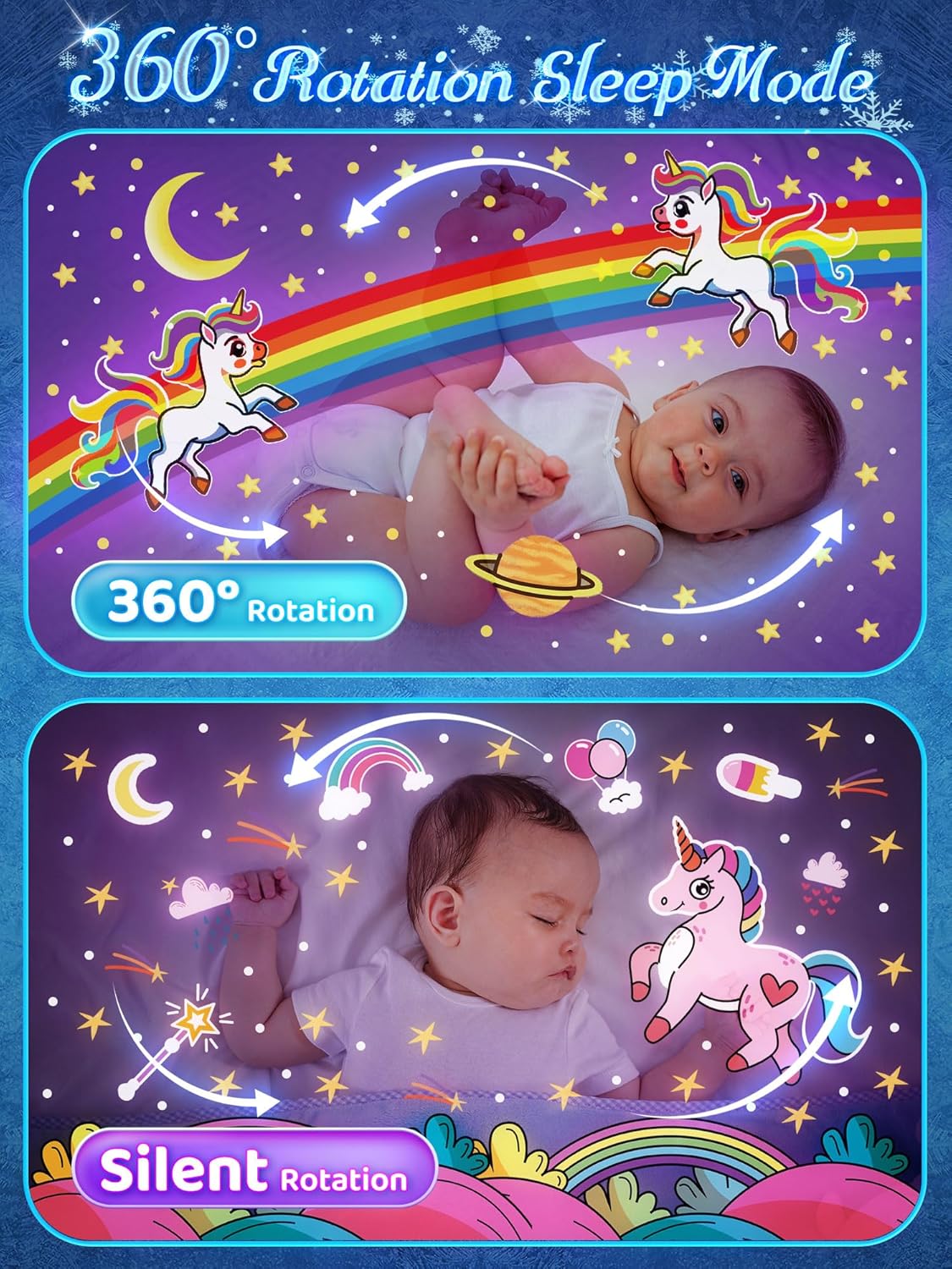 Baby Sound Machine Baby Kids Night Light Projector with Star, 30 Soothing Sounds White Noise Machine for Sleep, 31 Color | 4 Films Baby Sleep, Remote+Timer+3 Brightness Sensory Light for Autism Toys