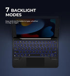 Dexnor for iPad 9th Generation Case with Keyboard Floating Cantilever Magnetic Stand Multi-Touch Trackpad Backlit Pencil Holder Magic Style Keyboard Case for iPad 9th/8th/7th Generation 10.2", Black