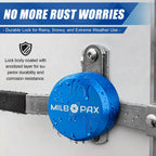 Trailer Door Lock – Keyed Alike Puck Locks for Trailers Trucks Vans Sheds, One-Click Lock Design, Heavy-Duty Shipping Container Lock (Blue, 3 Pack, 9 Keys)