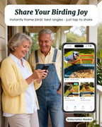 BIRDSFAVE Bird Feeder with Camera Solar Powered, 2K Live Arrival Alert Auto Capture Video with 32GB TF Card, AI Identify Smart Camera Bird Feeder Ourdoor...