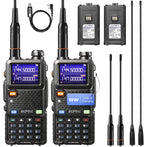 BAOFENG UV-5RM Plus 10W Dual Band Ham Radio Handheld, NOAA FM Airband Receiver, Long Range Two Way Radio with 8" & 15" ANT, Programming Cable,...