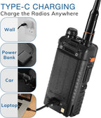 BAOFENG UV-5RM Plus 10W Dual Band Ham Radio Handheld, NOAA FM Airband Receiver, Long Range Two Way Radio with 8" & 15" ANT, Programming Cable,...