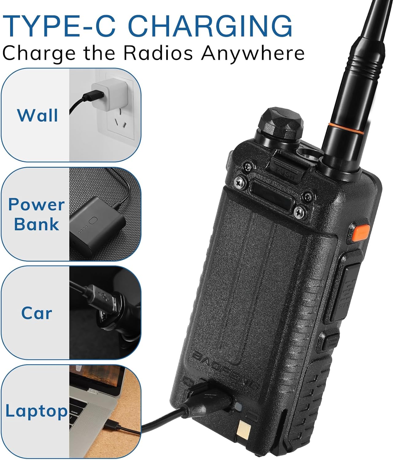 BAOFENG UV-5RM Plus 10W Dual Band Ham Radio Handheld, NOAA FM Airband Receiver, Long Range Two Way Radio with 8" & 15" ANT, Programming Cable,...