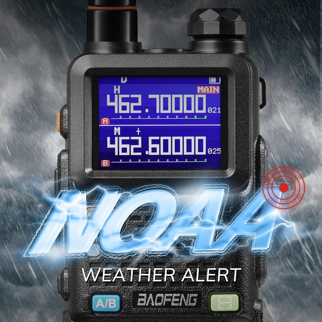 BAOFENG UV-5RM Plus 10W Dual Band Ham Radio Handheld, NOAA FM Airband Receiver, Long Range Two Way Radio with 8" & 15" ANT, Programming Cable,...
