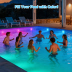 Luces de piscina: 2 packs, luces LED sumergibles recargables con mando a distancia, luz impermeable IP68 para decoración de piscinas subacuáticas para piscinas enterradas, piscinas elevadas, fiestas, jacuzzis, bases de jarrones