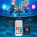 Luces de piscina: 2 packs, luces LED sumergibles recargables con mando a distancia, luz impermeable IP68 para decoración de piscinas subacuáticas para piscinas enterradas, piscinas elevadas, fiestas, jacuzzis, bases de jarrones