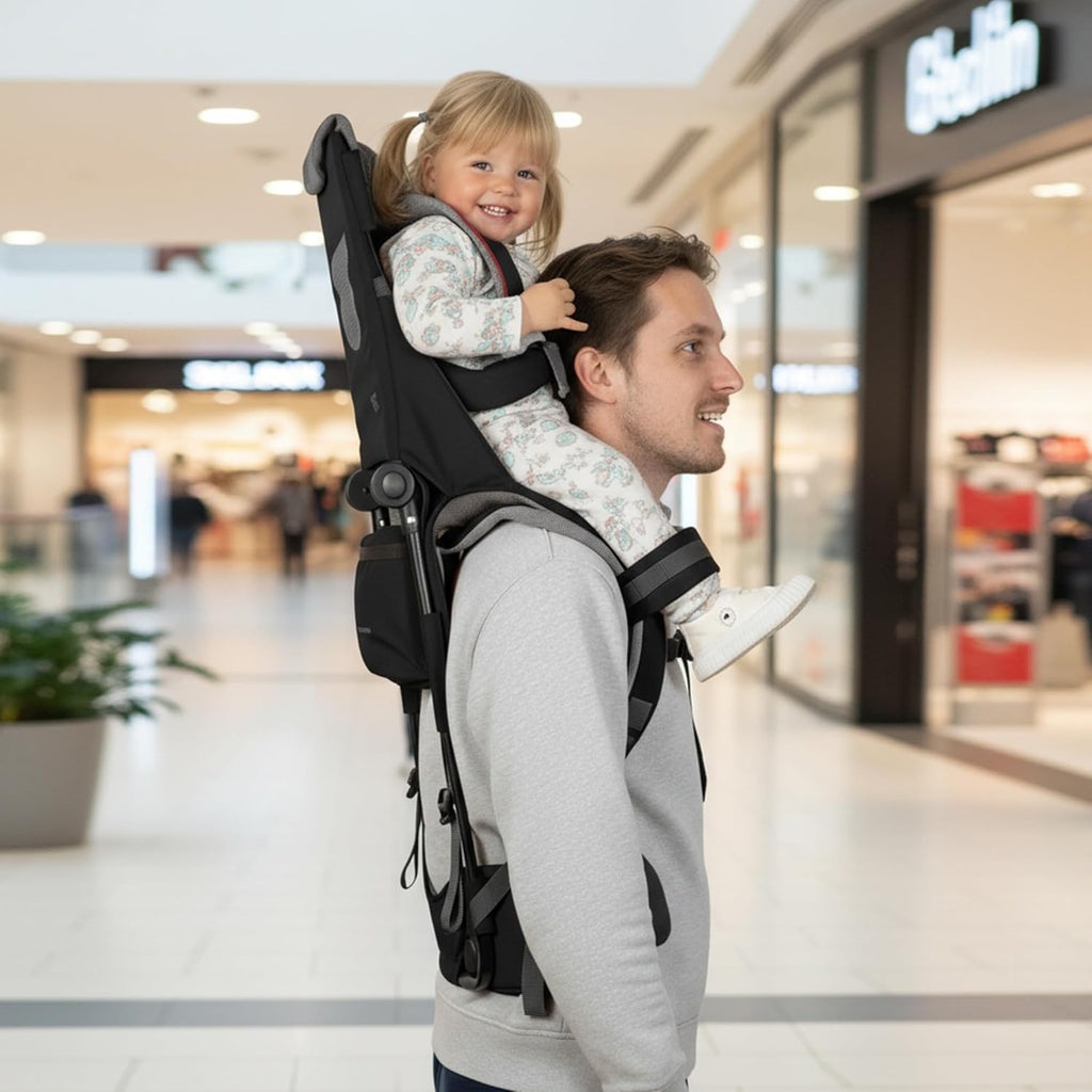 WIPHA Hiking Backpack Carrier, Lightweight Toddler Shoulder Carrier with Sun Shade, Saddle Toddler Backpack for Kids 6 Months to 2 Years Old