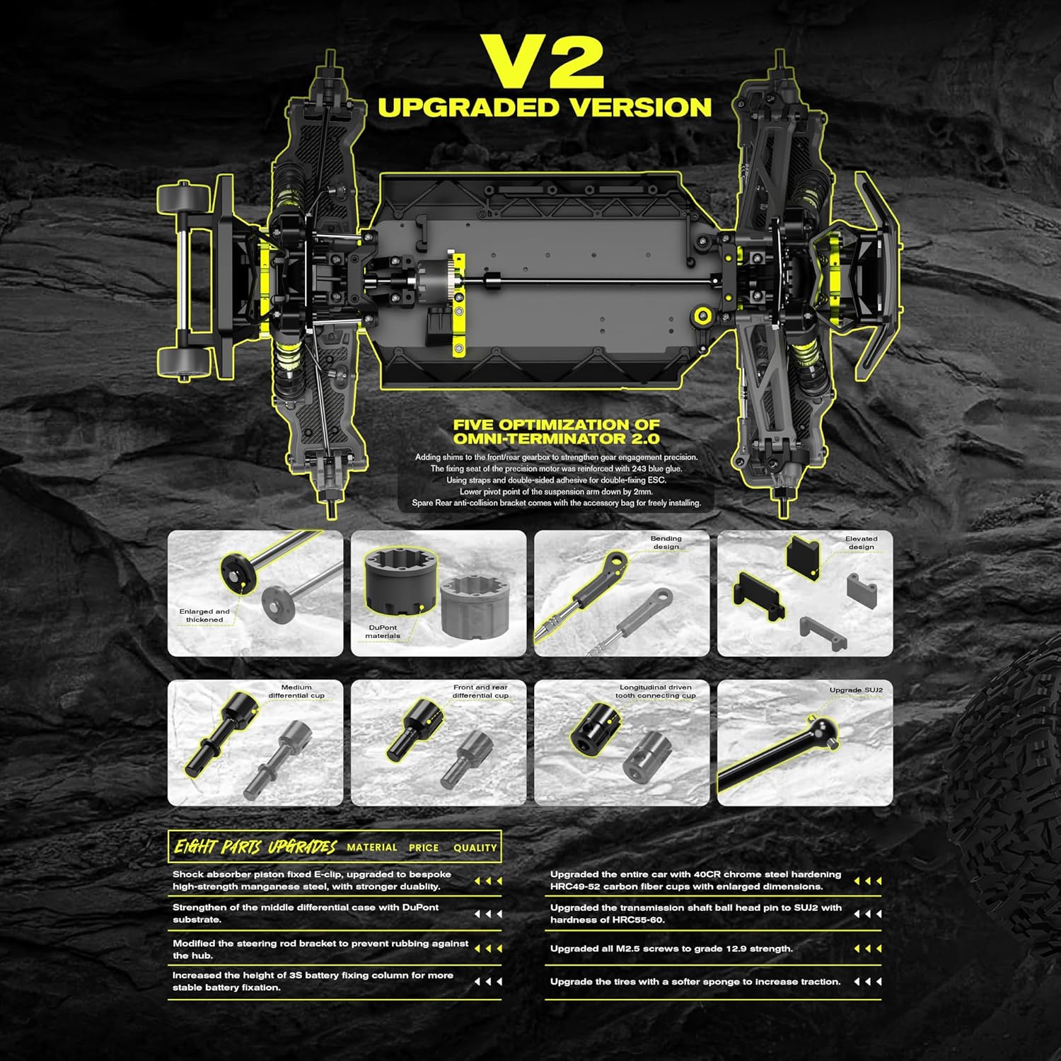 1/10 Brushless RC Cars, Monster Truck, 50+ MPH, 4WD, Waterproof, Carbon Fiber, Black, Ages 8+