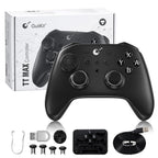 GuliKit TT MAX Wireless Controller for PC, Android, iOS, Switch 1/2, 720° Adjustable TMR Joystick, with 950mAh Long-Lasting Battery, Switch Wake-Up Function and 4 Detachable Metal Back Buttons-Black